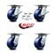 Service Caster 5 Inch Solid Poly Caster Set with Roller Bearing 4 Swivel Lock and 2 Brake SCC SCC-35S520-SPUR-SLB-BSL-2-BSL-2 - alternate 2